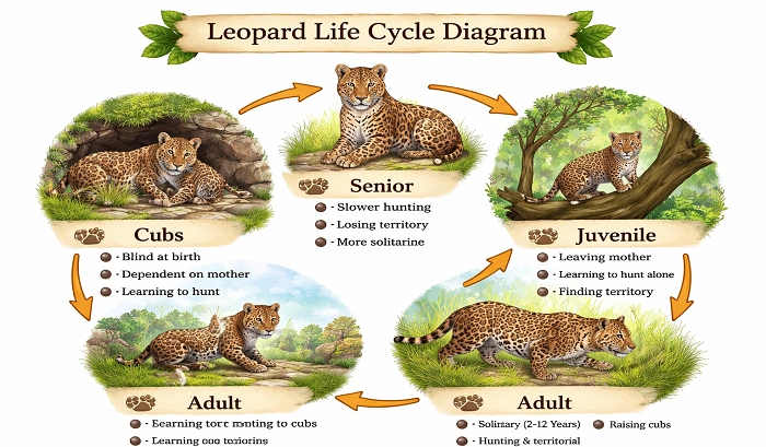 Leopard Life Cycle Diagram: Understanding Each Stage of Growth